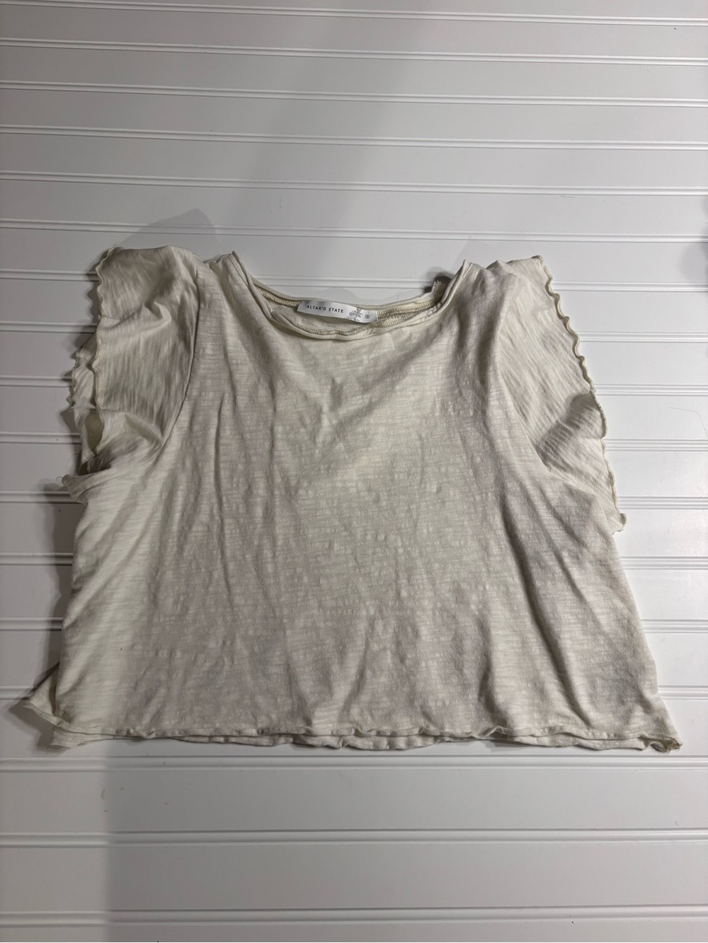 altard state ruffle sleeve top